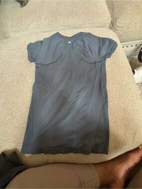 Athleta Navy Short Sleeve Active Top